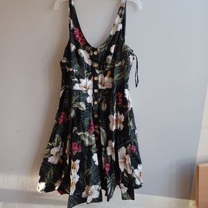 Black Floral Hell Bunny Sundress Size Large